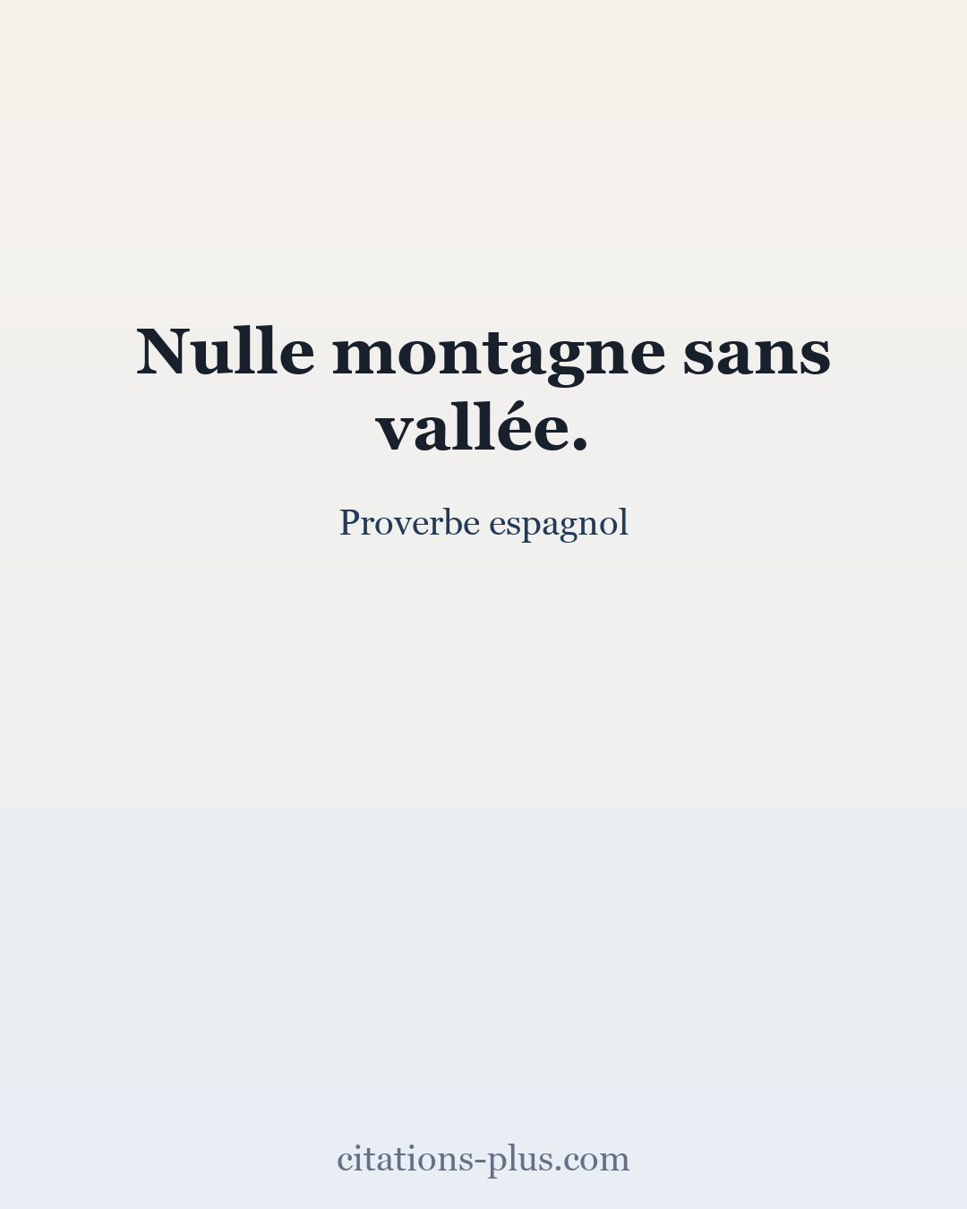 Carte Premium clair — Proverbe espagnol