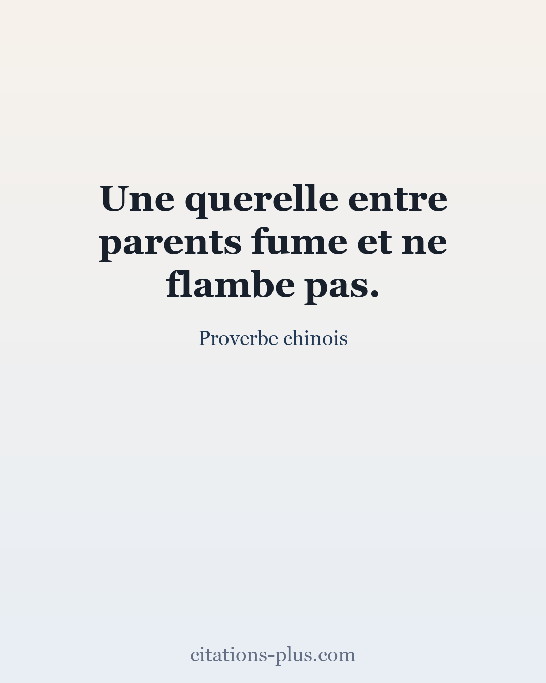 Carte Premium clair — Proverbe chinois