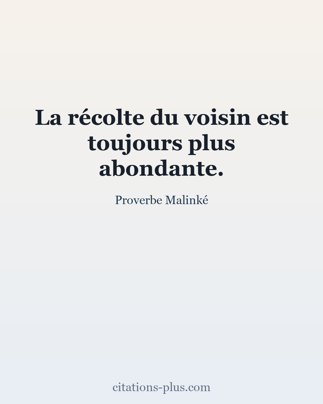 Carte Premium clair — Proverbe Malinké
