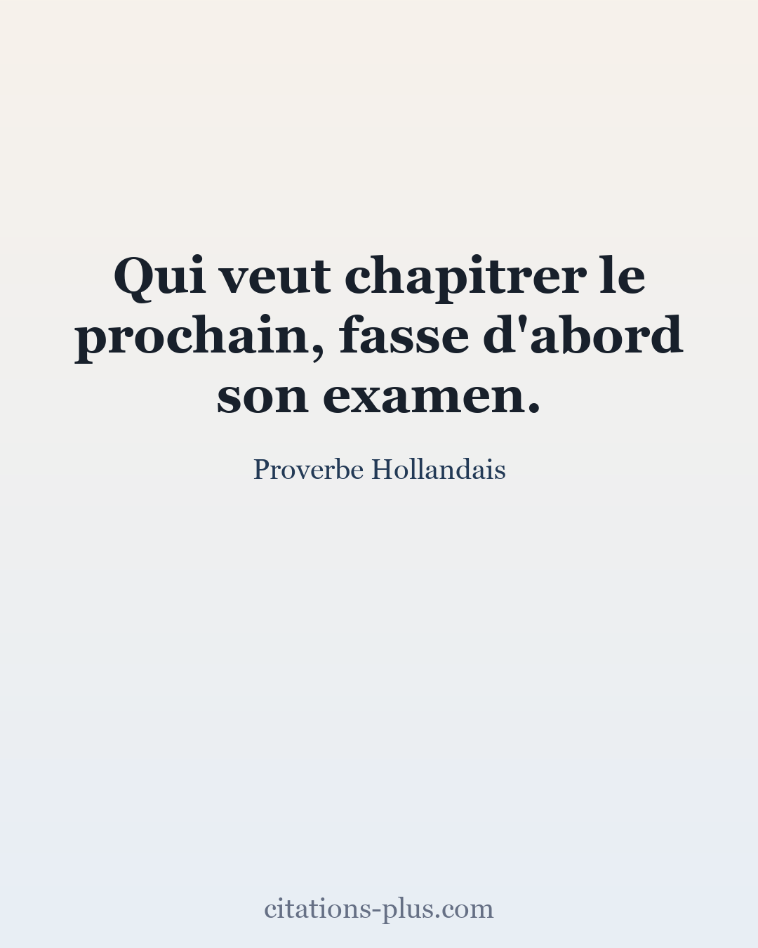 Carte Premium clair — Proverbe Hollandais
