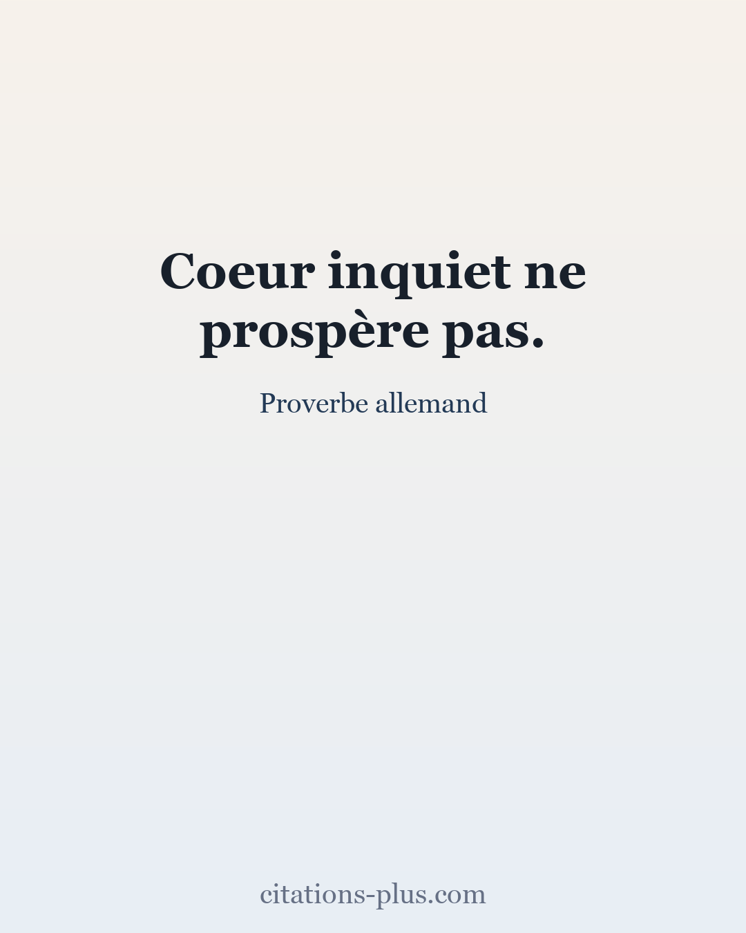Carte Premium clair — Proverbe allemand