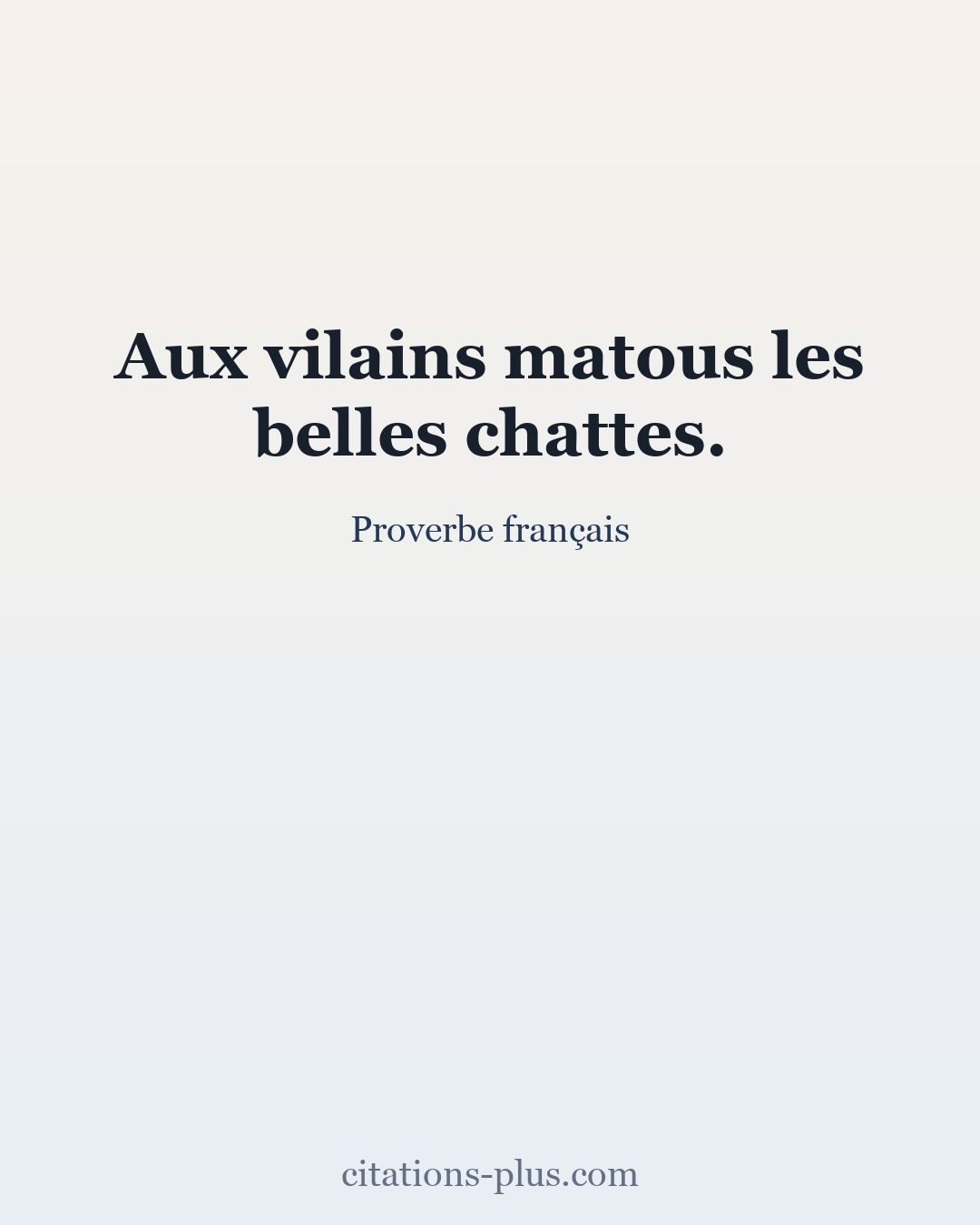 Carte Premium clair — Proverbe français