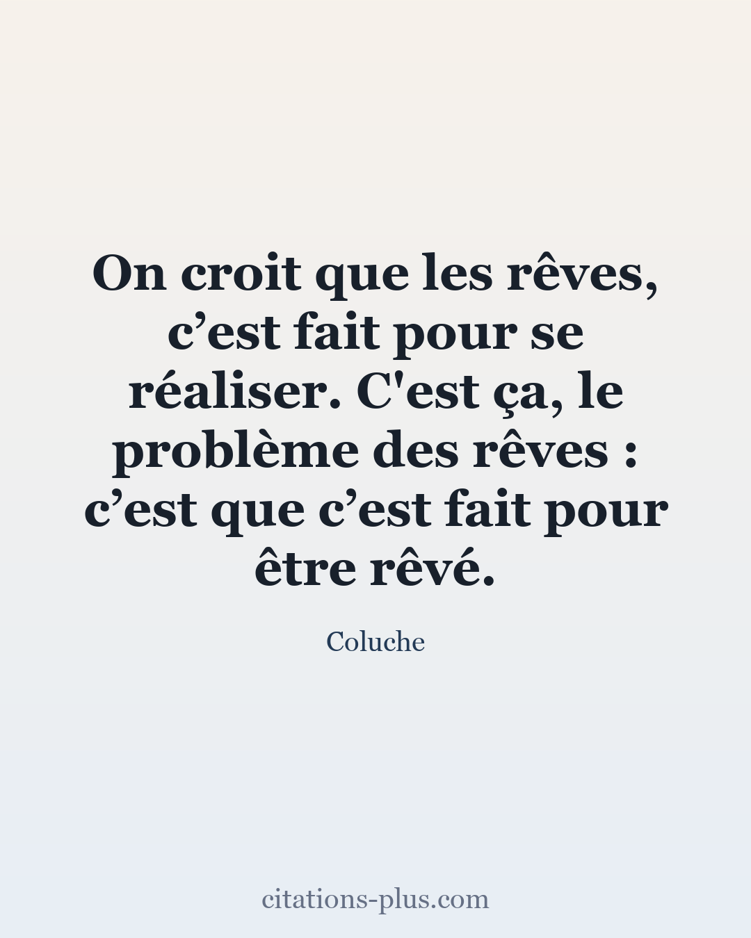 Carte Premium clair — Coluche