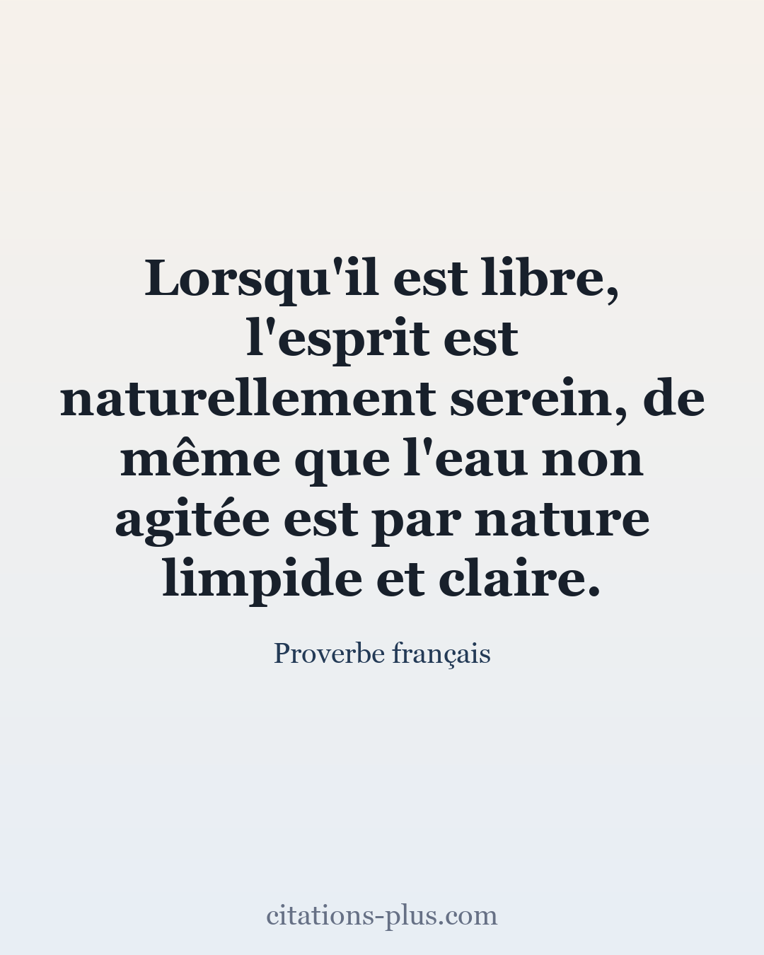 Carte Premium clair — Proverbe français