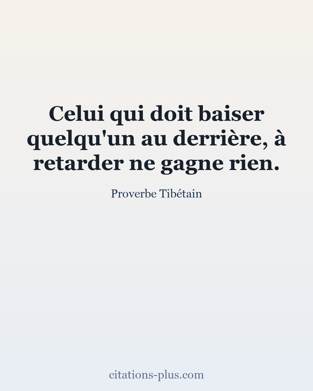 Carte Premium clair — Proverbe Tibétain