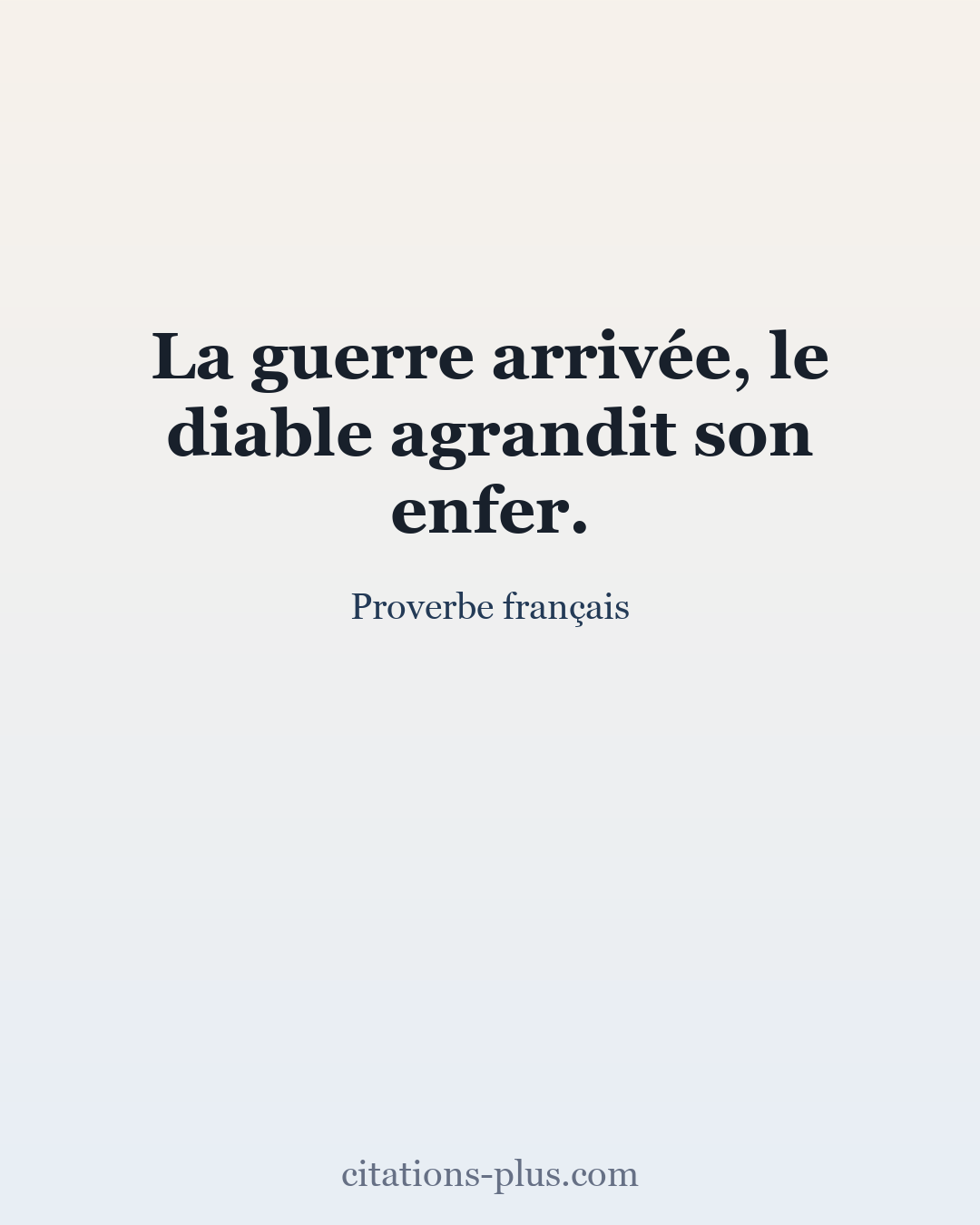 Carte Premium clair — Proverbe français