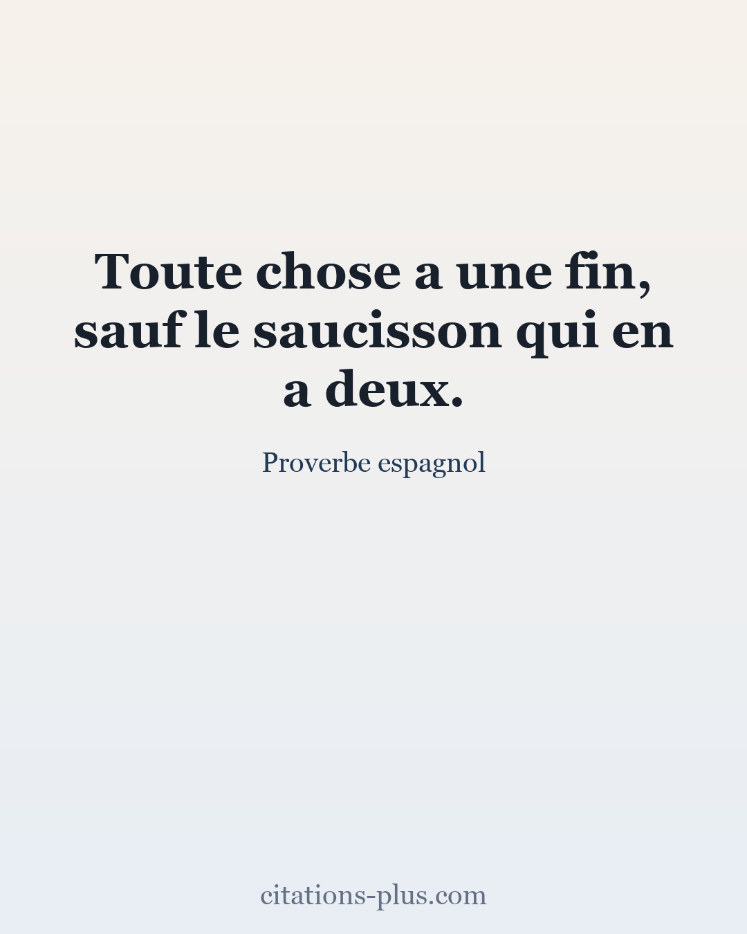 Carte Premium clair — Proverbe espagnol