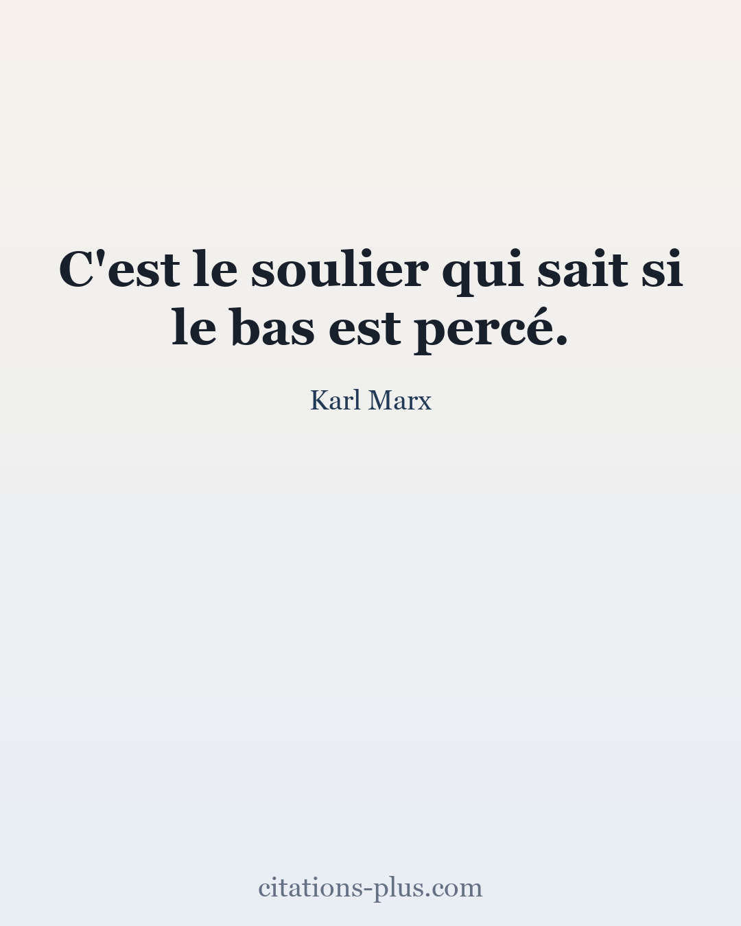Carte Premium clair — Karl Marx