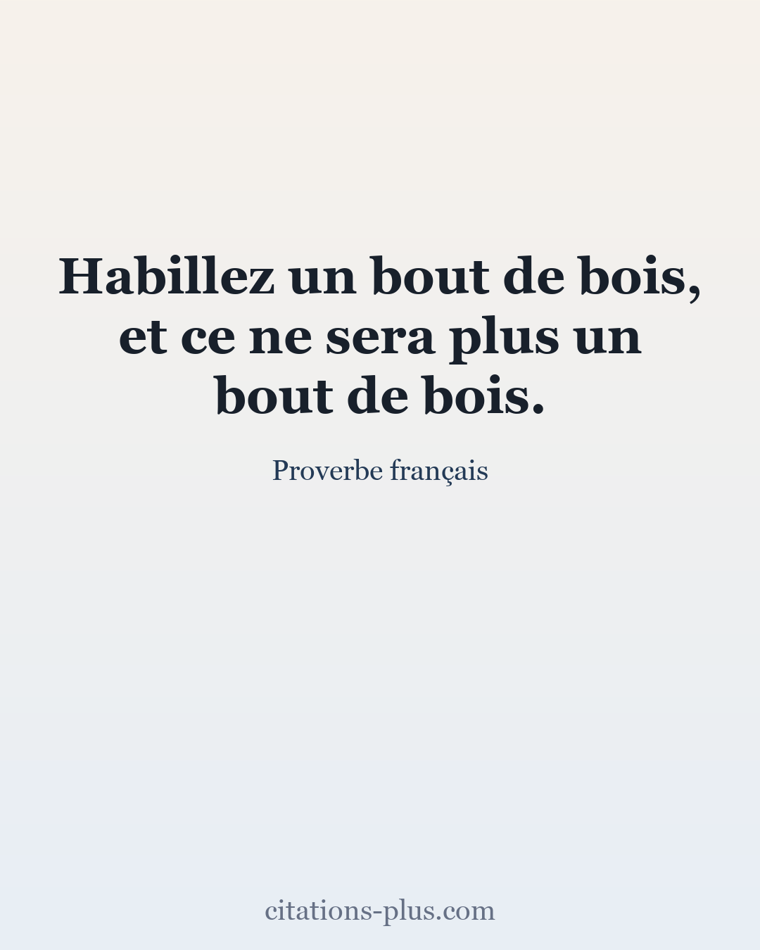 Carte Premium clair — Proverbe français