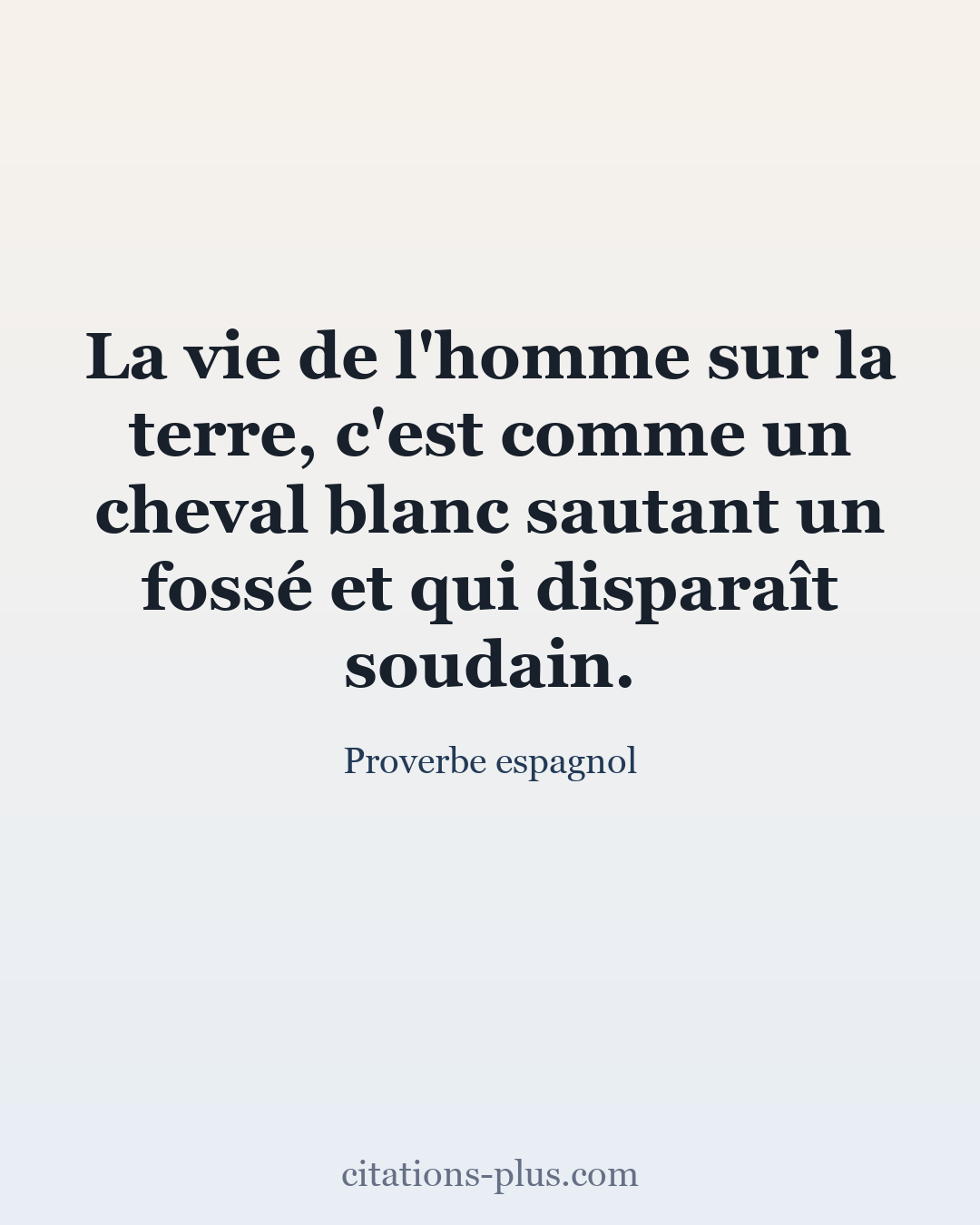 Carte Premium clair — Proverbe espagnol