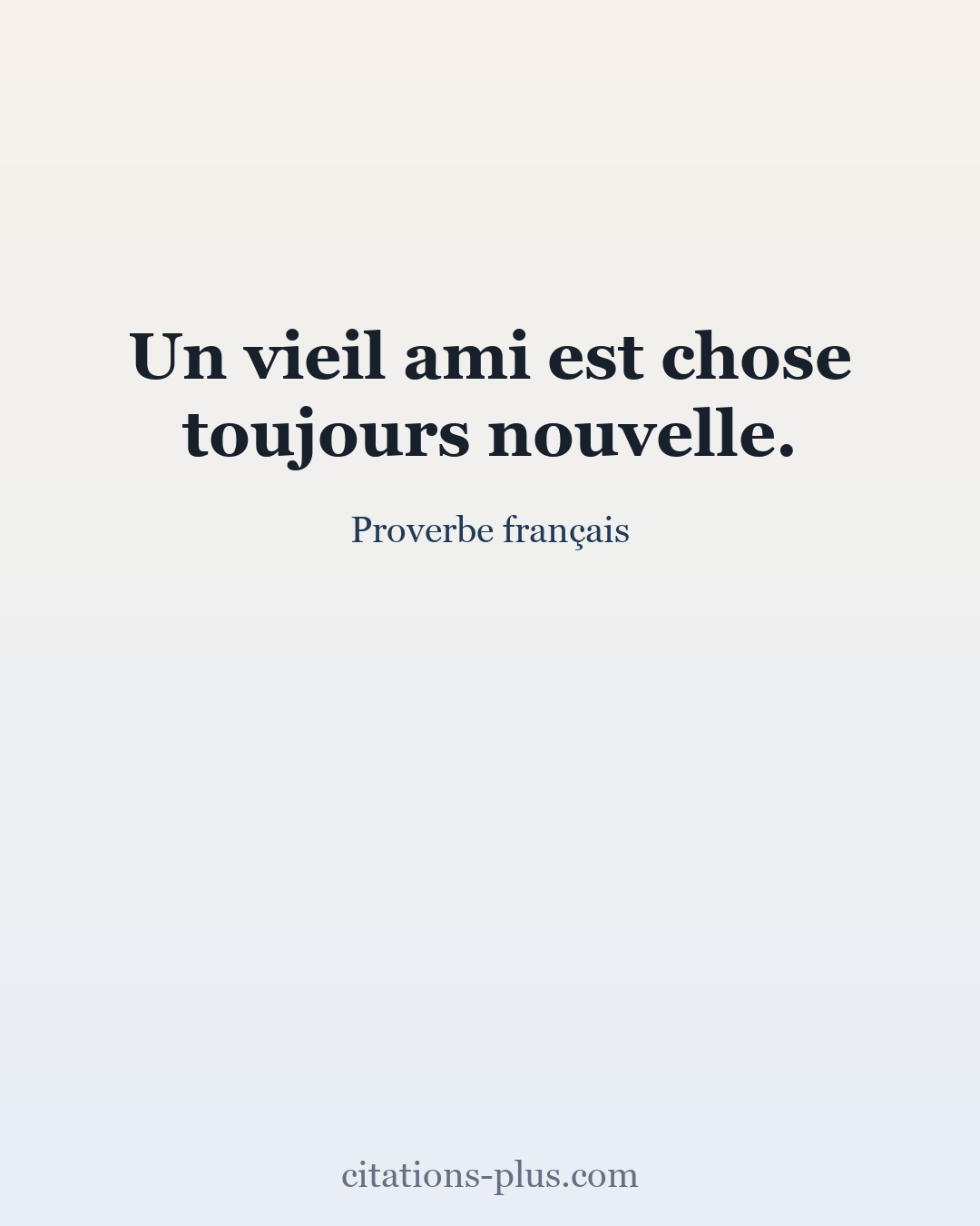 Carte Premium clair — Proverbe français