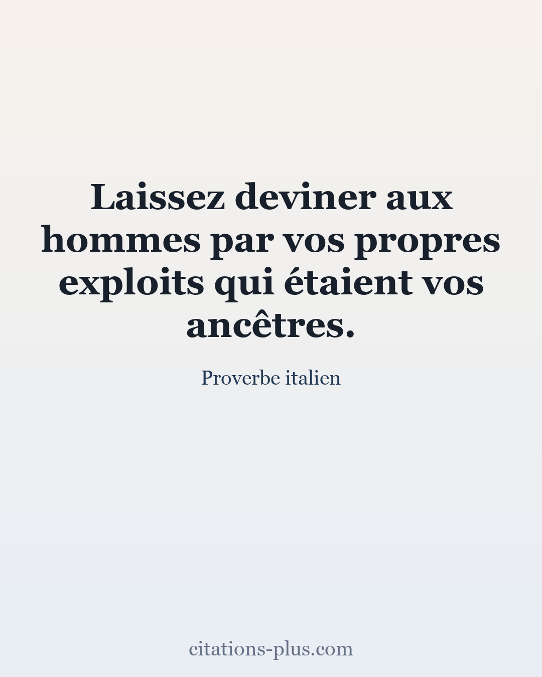 Carte Premium clair — Proverbe italien