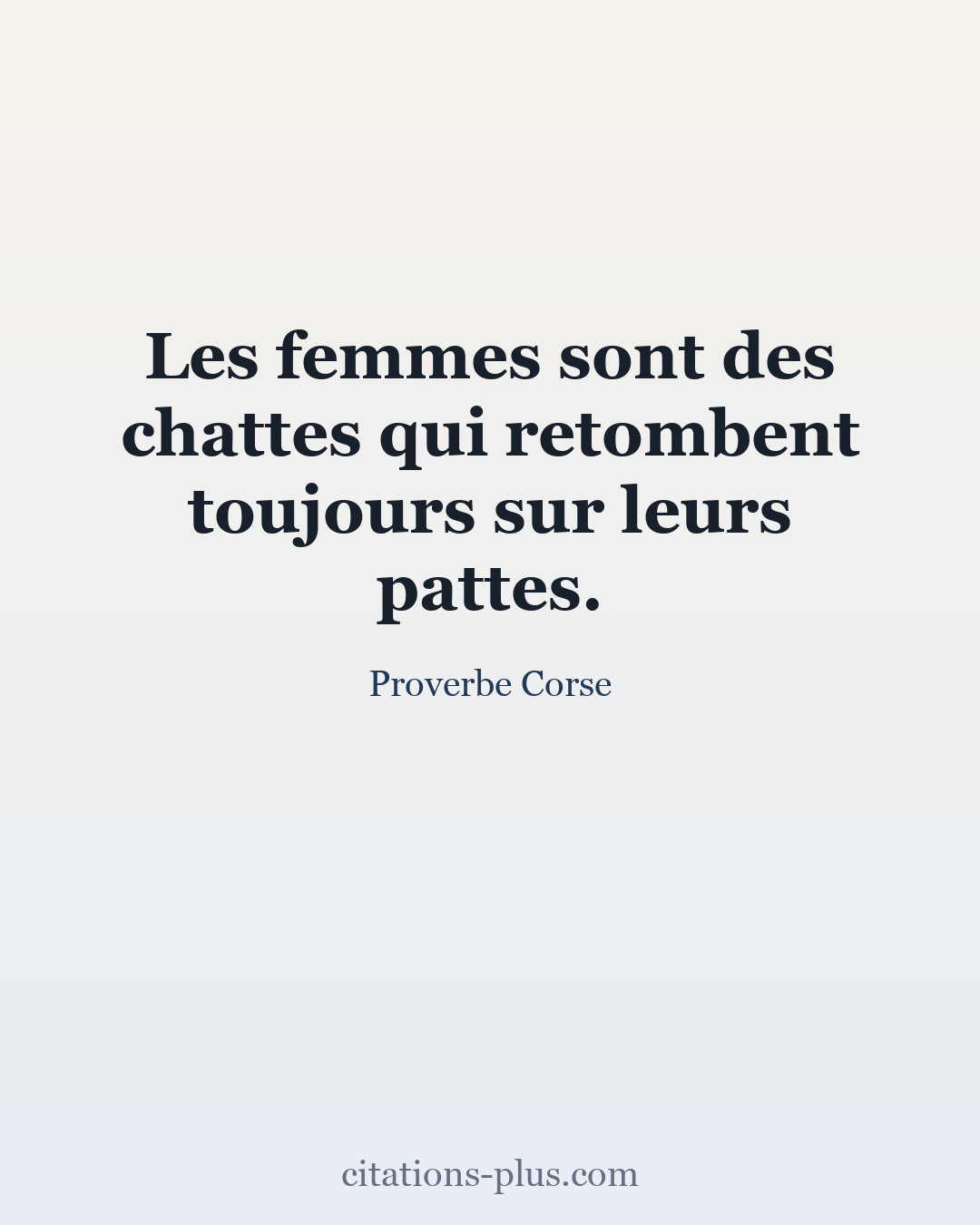 Carte Premium clair — Proverbe Corse