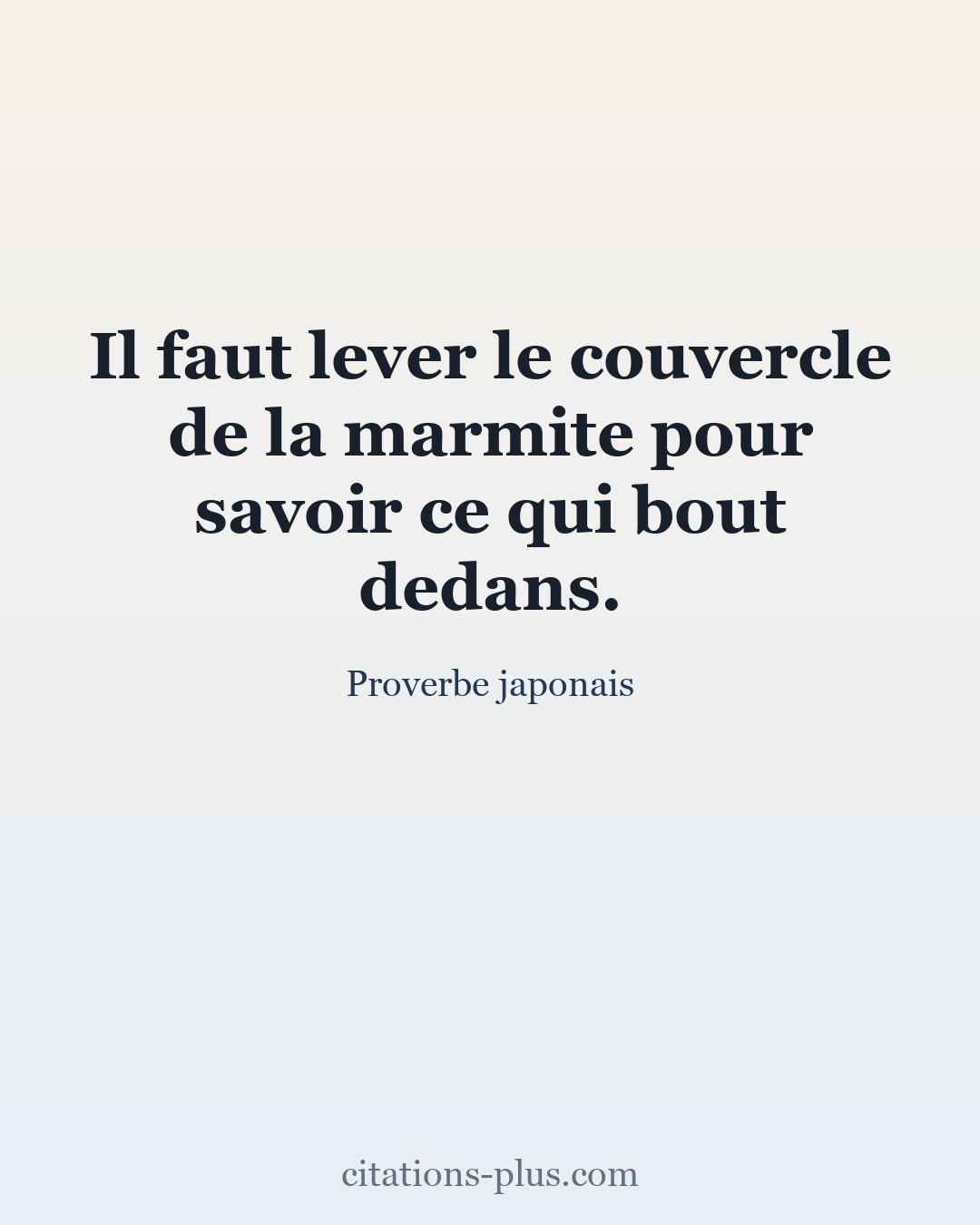 Carte Premium clair — Proverbe japonais