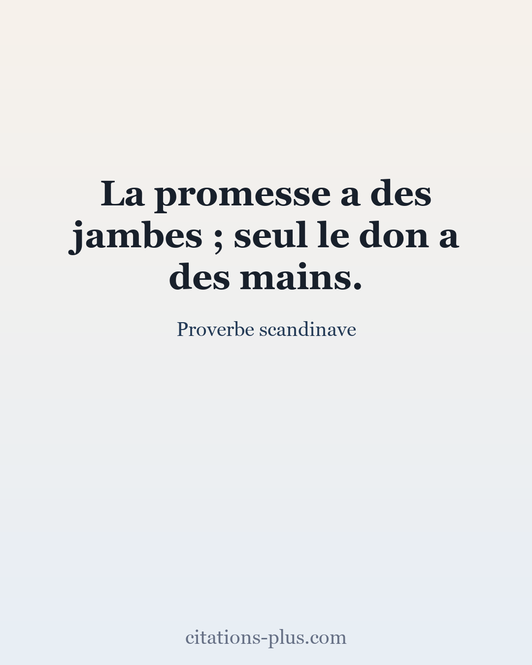 Carte Premium clair — Proverbe scandinave