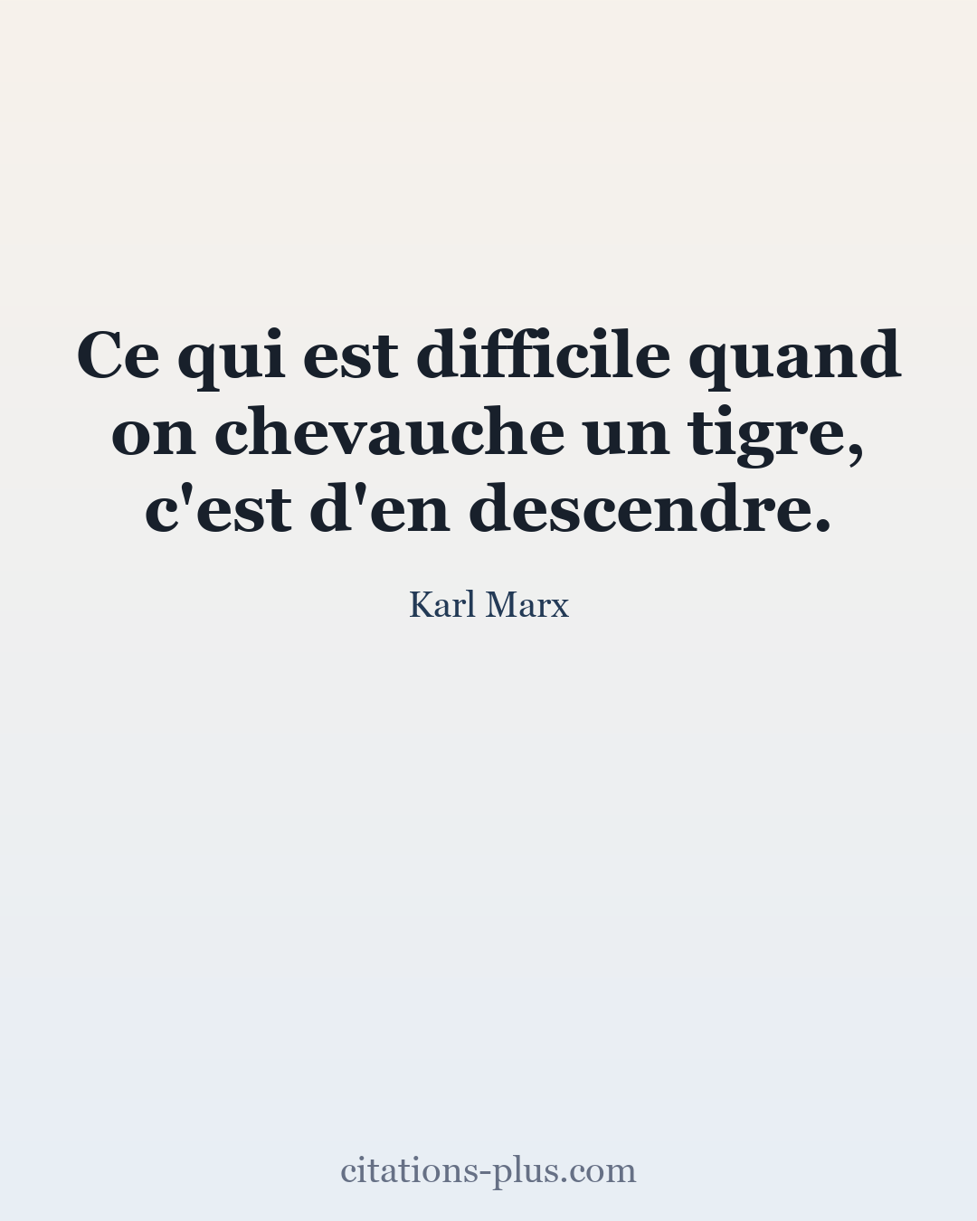 Carte Premium clair — Karl Marx
