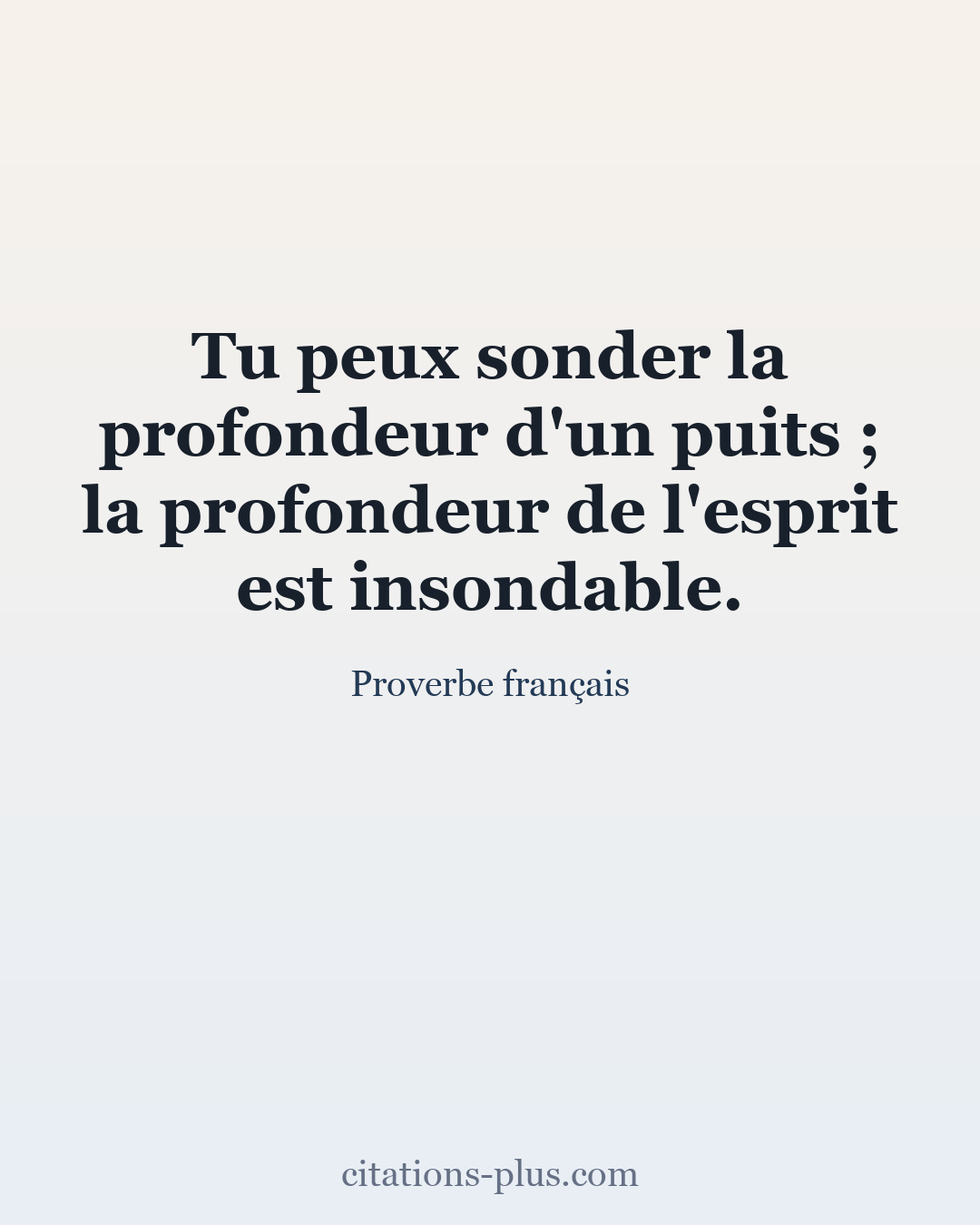 Carte Premium clair — Proverbe français