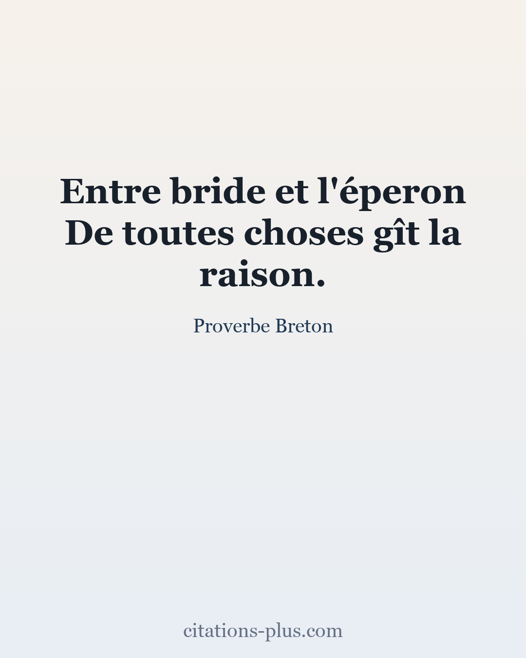 Carte Premium clair — Proverbe Breton