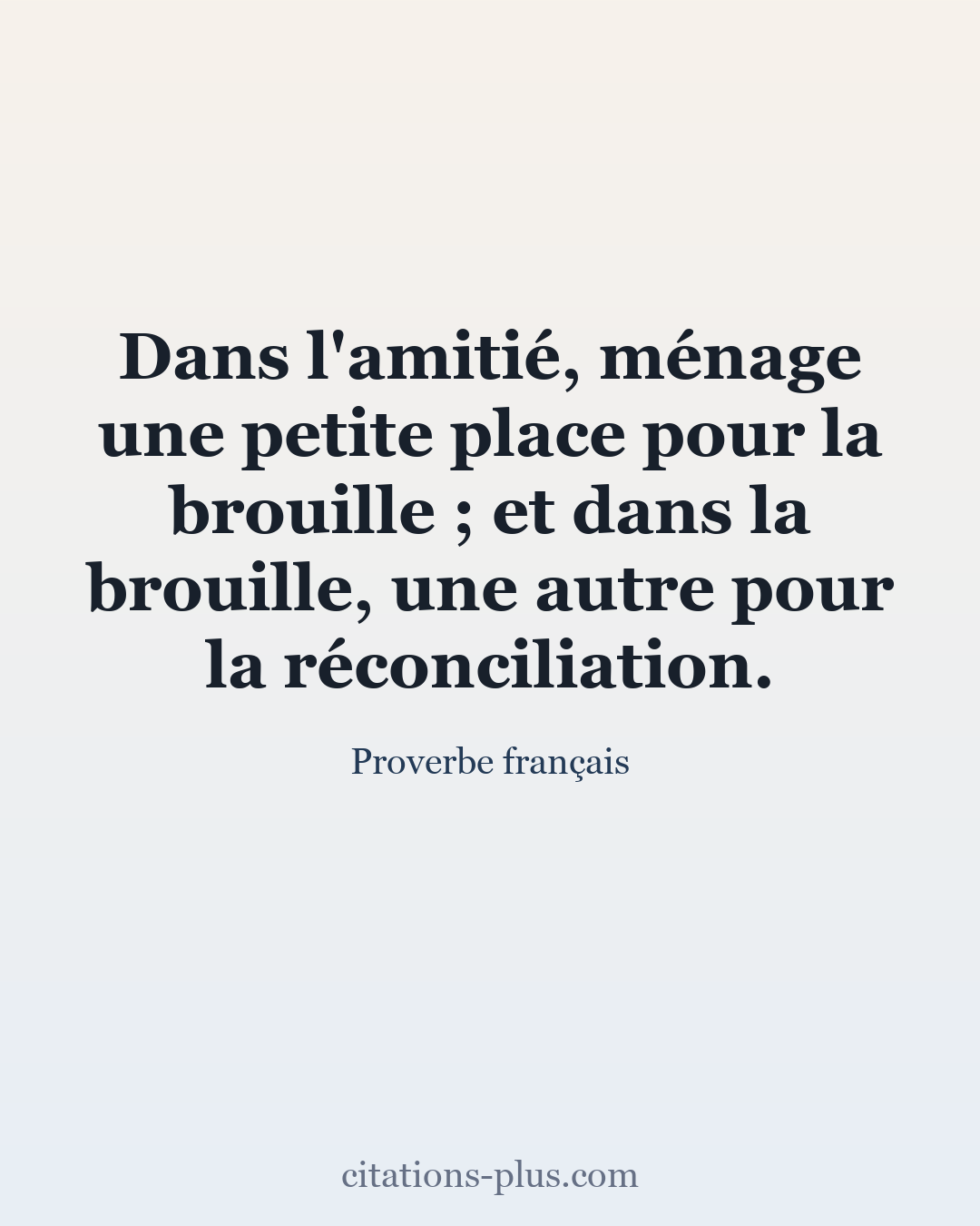Carte Premium clair — Proverbe français