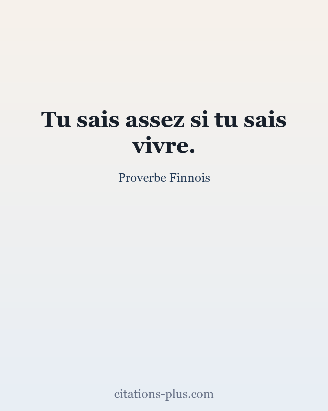 Carte Premium clair — Proverbe Finnois