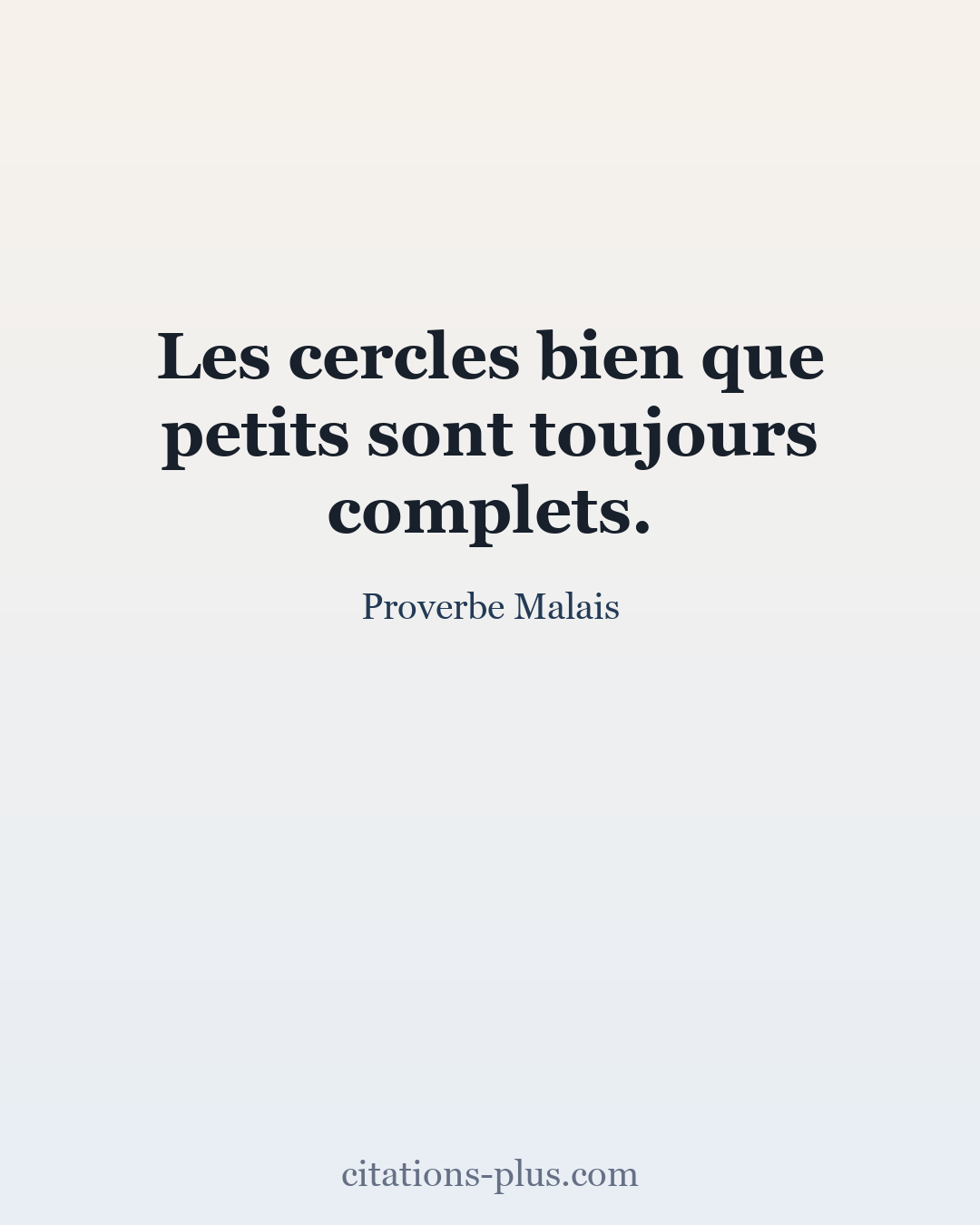 Carte Premium clair — Proverbe Malais