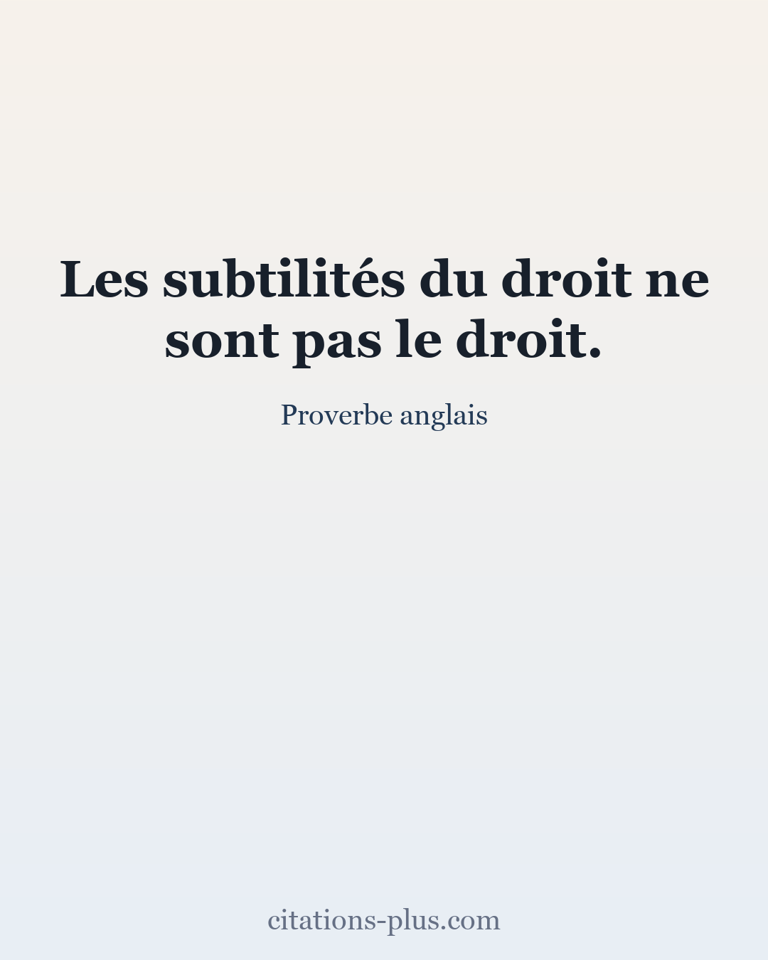 Carte Premium clair — Proverbe anglais