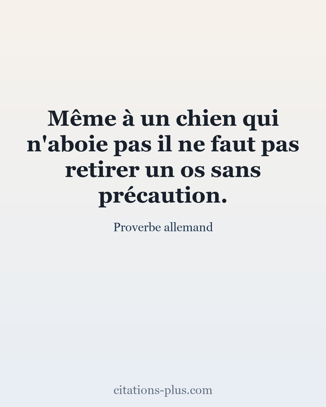 Carte Premium clair — Proverbe allemand