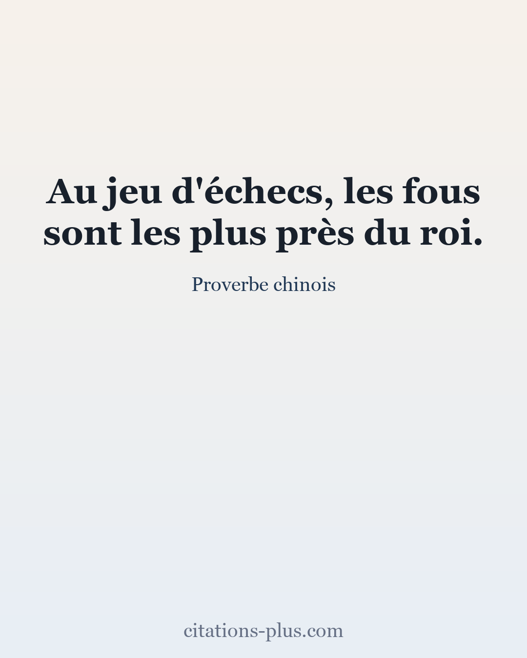 Carte Premium clair — Proverbe chinois