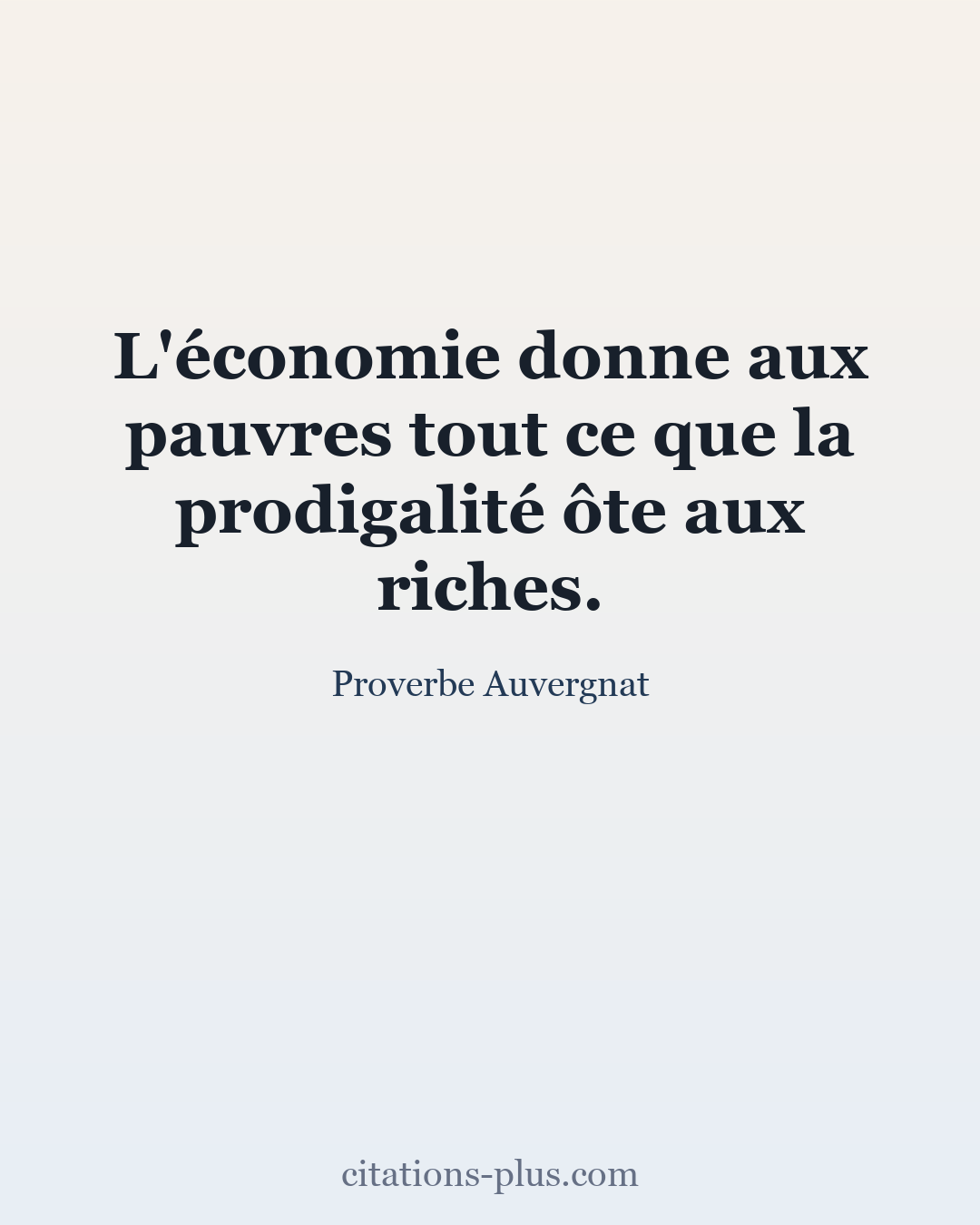 Carte Premium clair — Proverbe Auvergnat