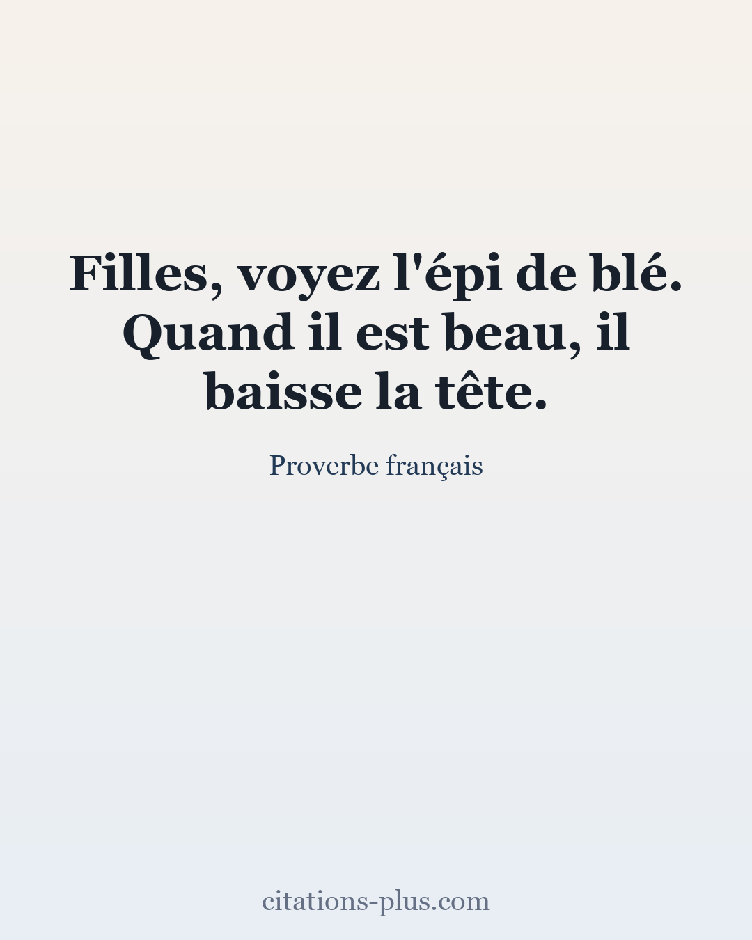 Carte Premium clair — Proverbe français