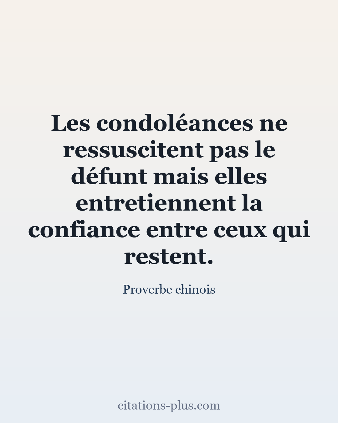 Carte Premium clair — Proverbe chinois