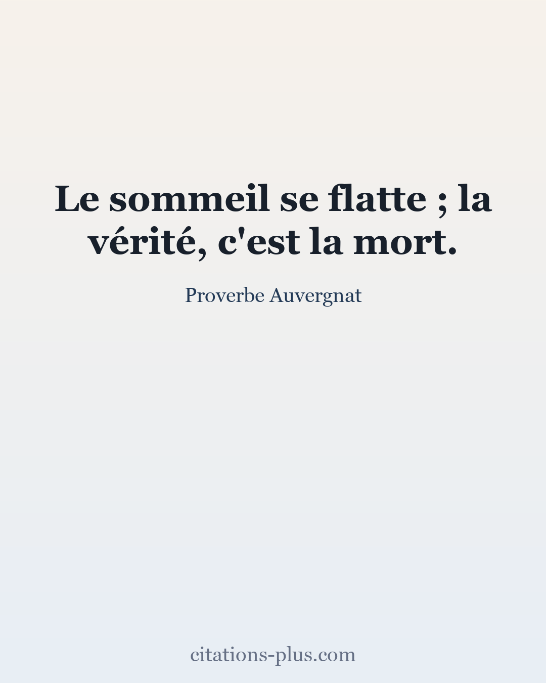 Carte Premium clair — Proverbe Auvergnat