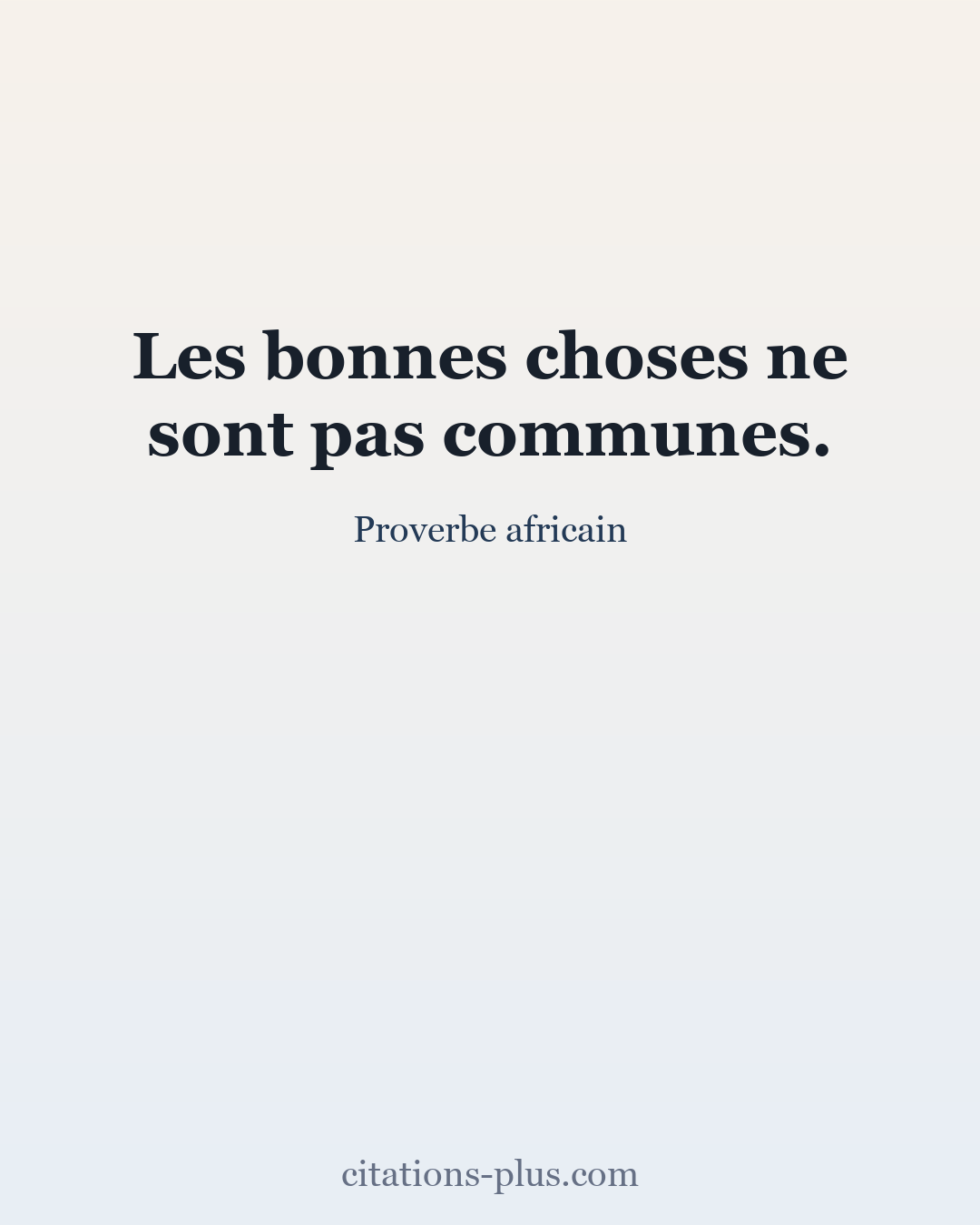 Carte Premium clair — Proverbe africain