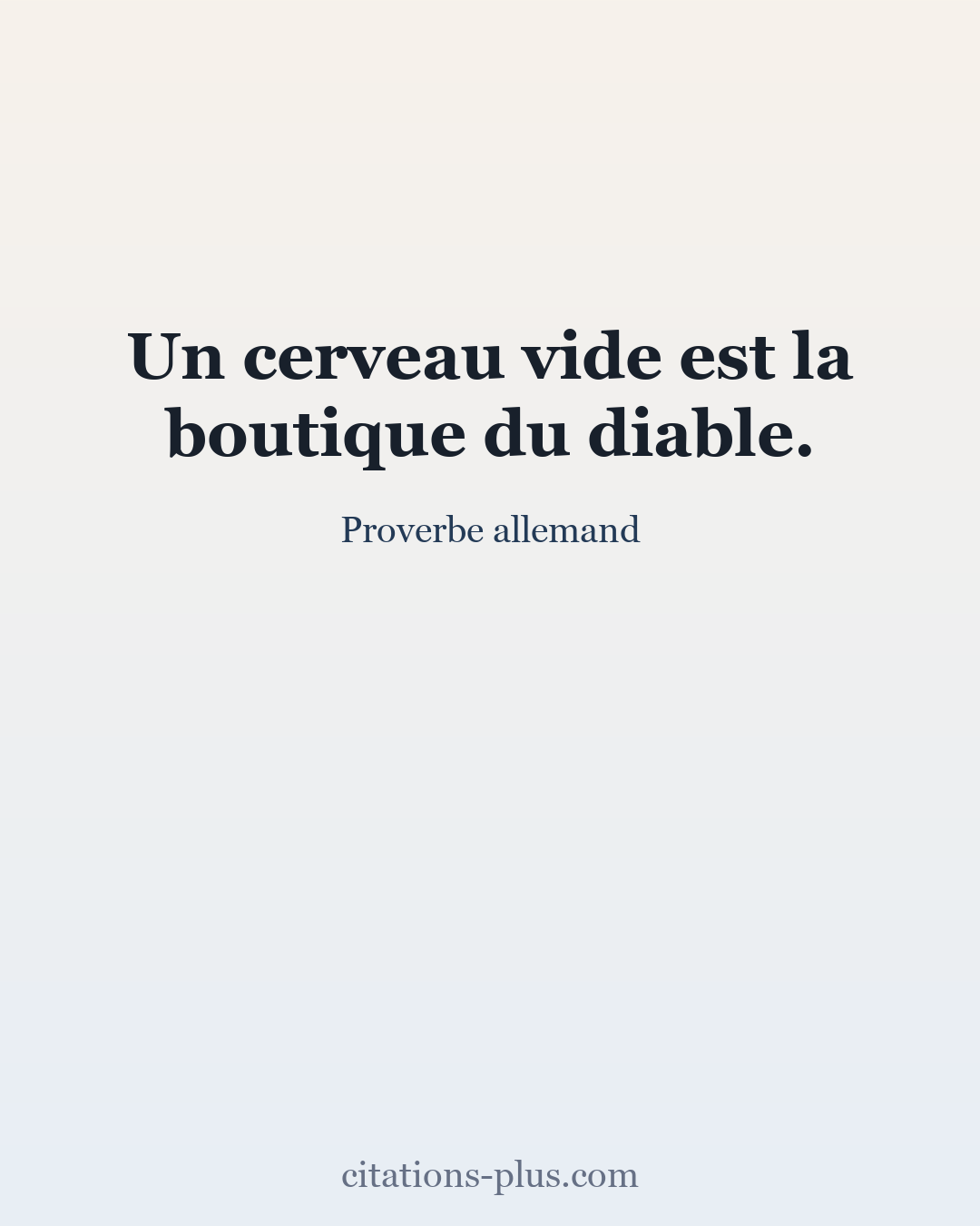 Carte Premium clair — Proverbe allemand