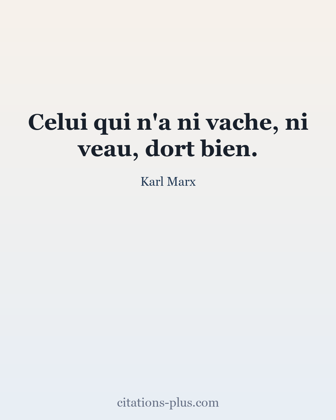Carte Premium clair — Karl Marx