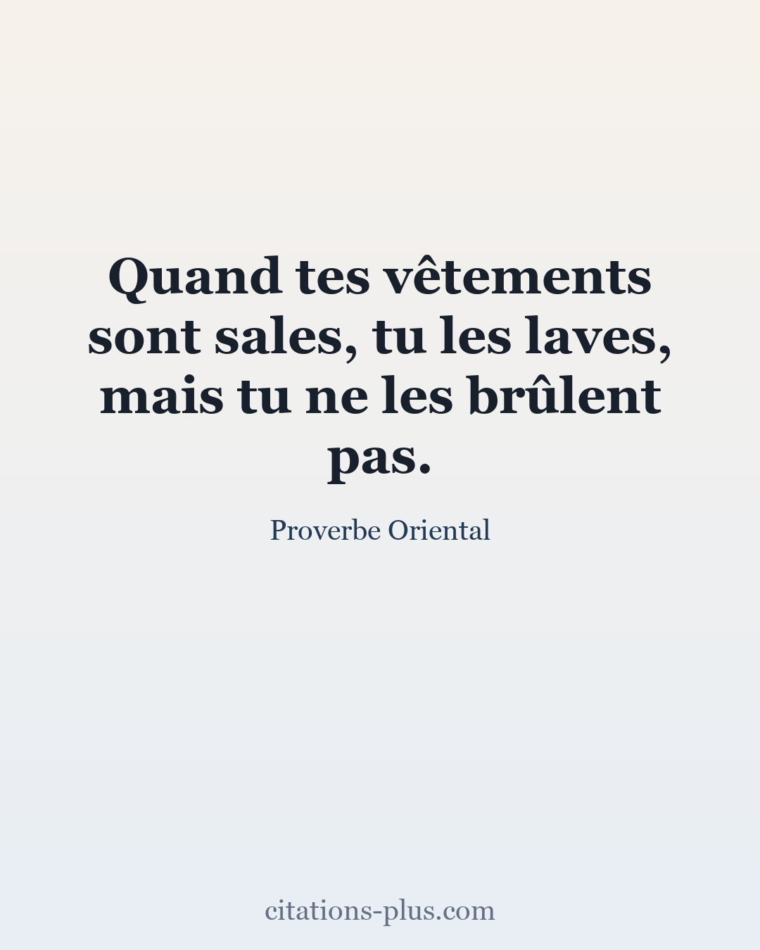 Carte Premium clair — Proverbes orientaux