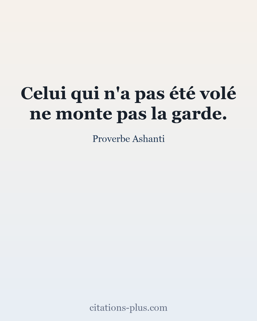 Carte Premium clair — Proverbe Ashanti