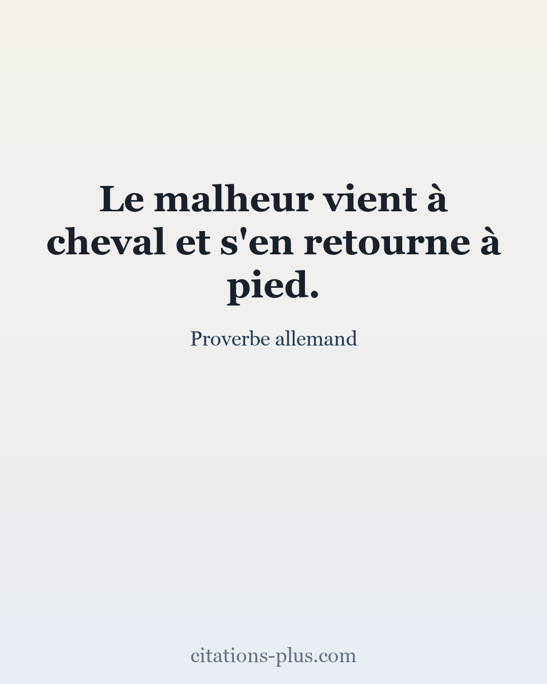 Carte Premium clair — Proverbe allemand