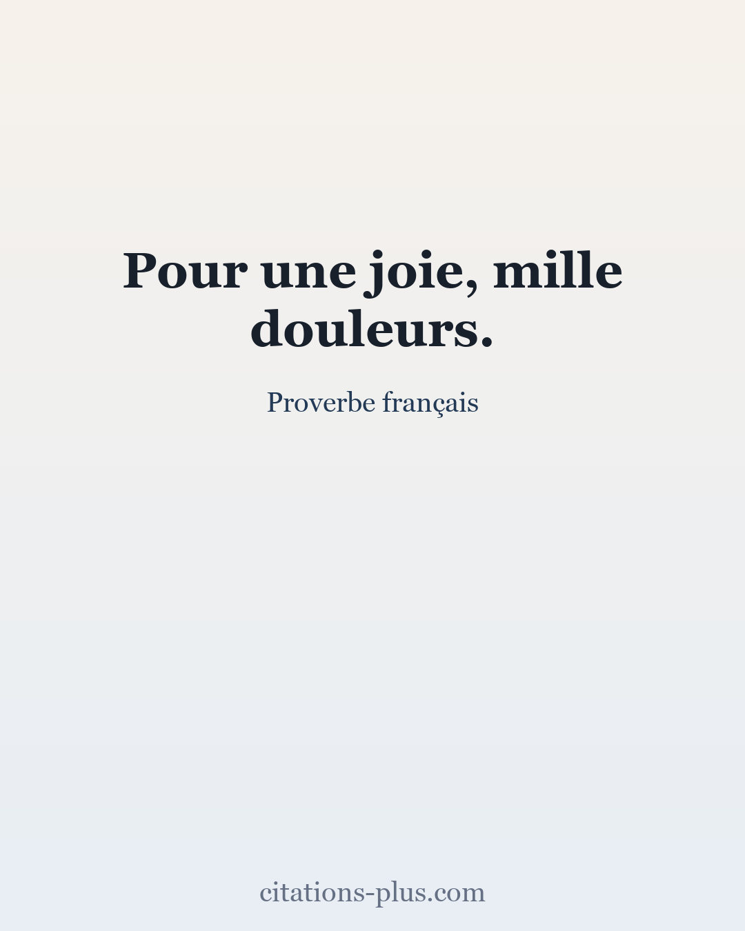 Carte Premium clair — Proverbe français