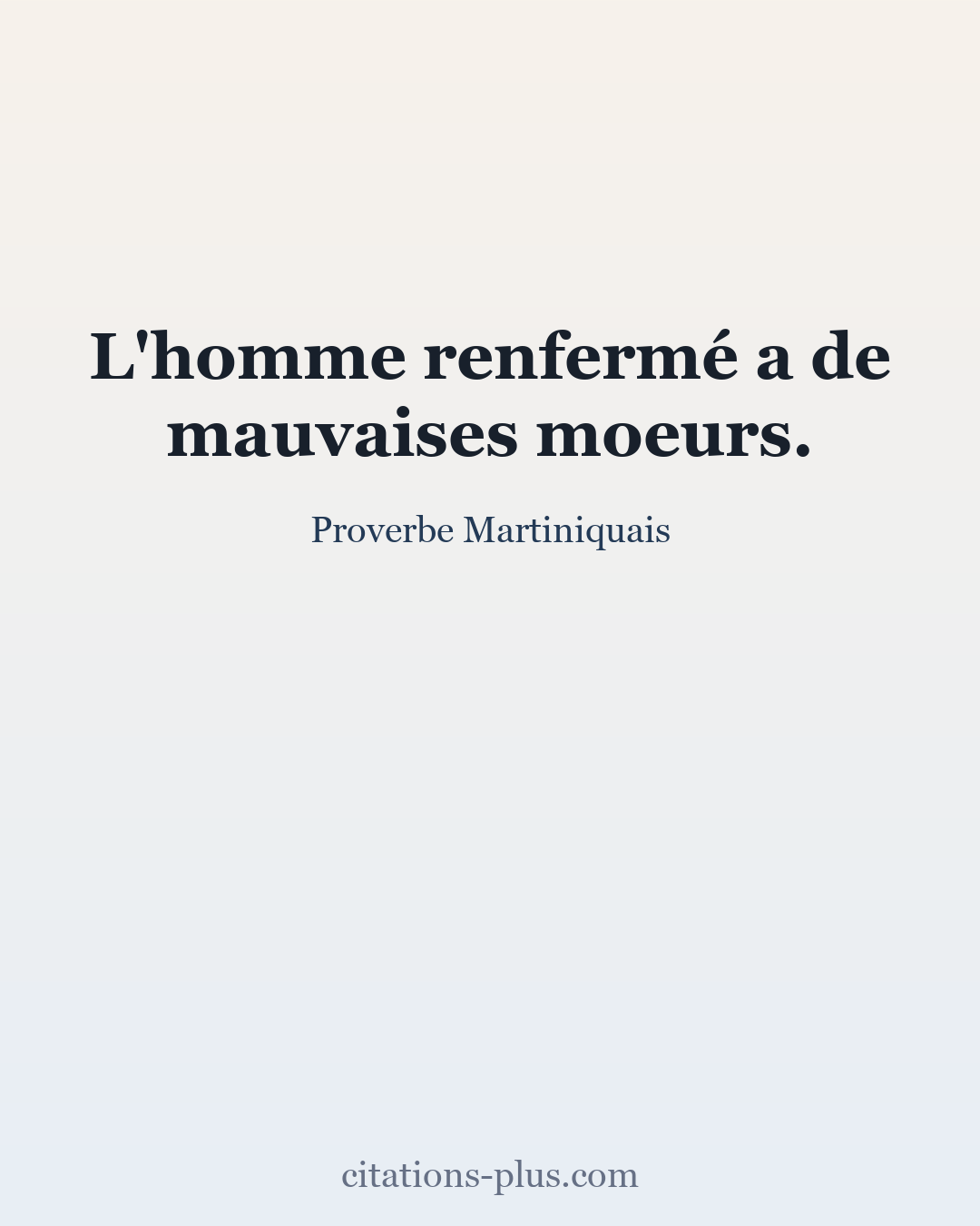 Carte Premium clair — Proverbe Martiniquais