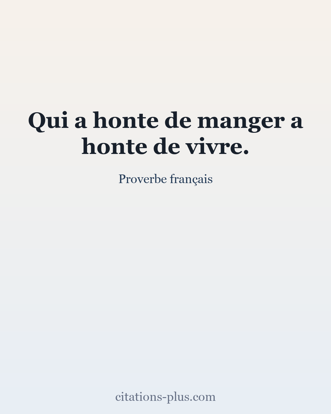 Carte Premium clair — Proverbe français