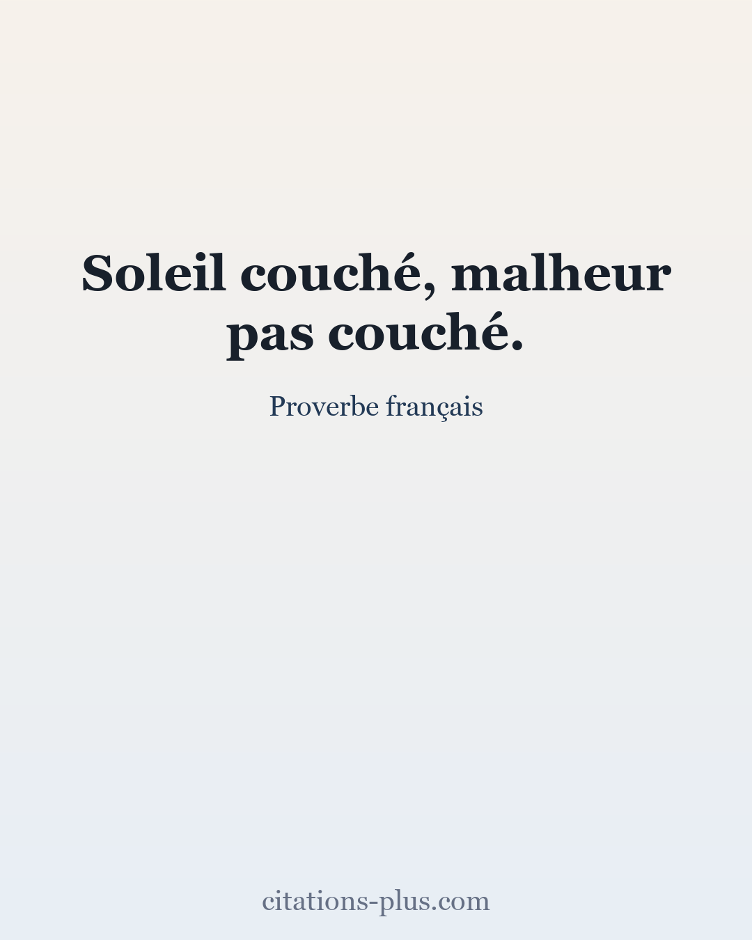 Carte Premium clair — Proverbe français