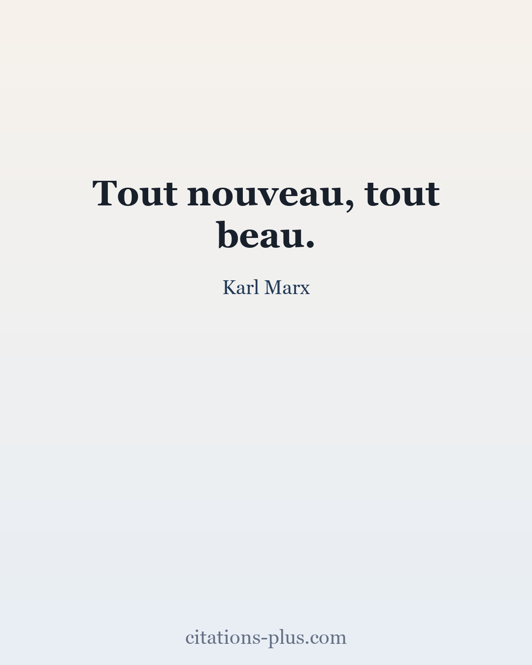 Carte Premium clair — Karl Marx