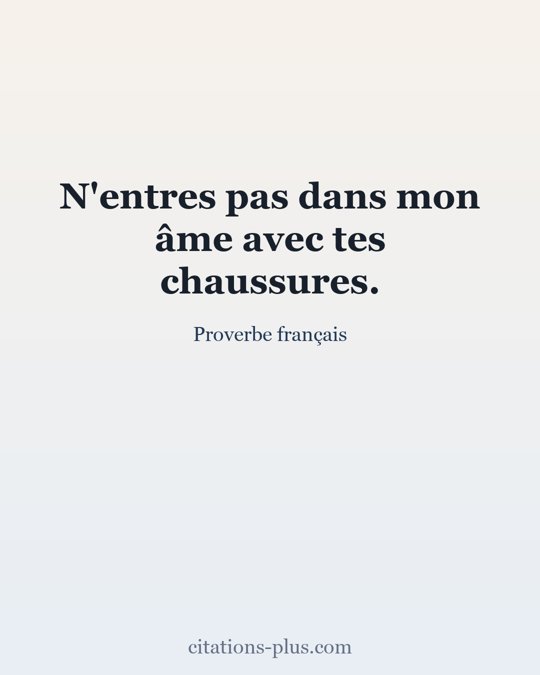 Carte Premium clair — Proverbe français