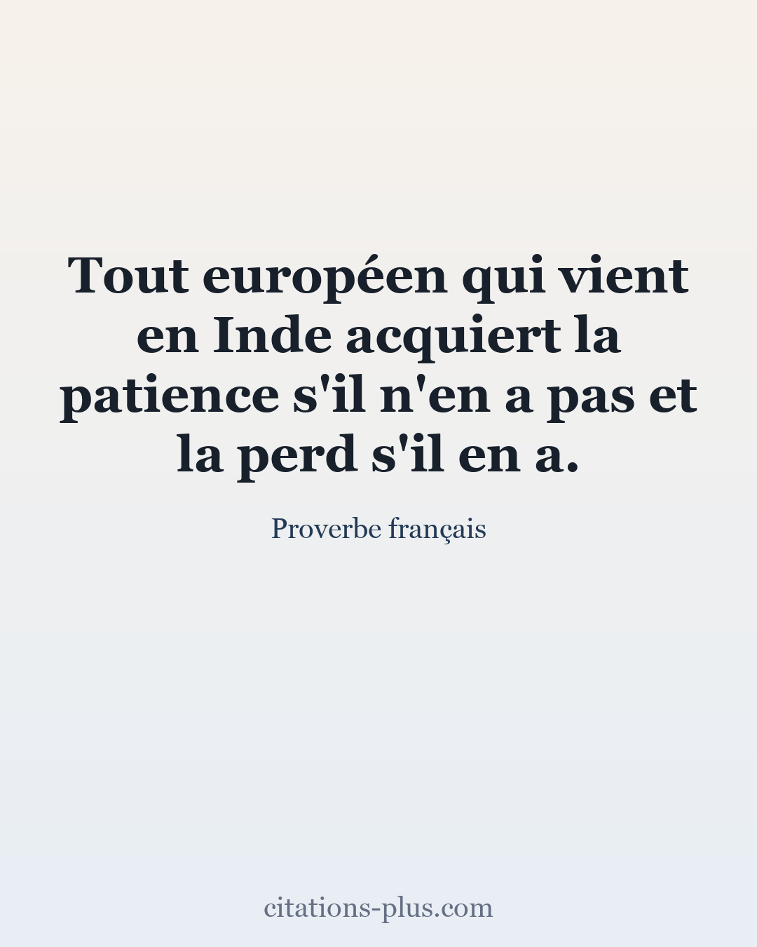 Carte Premium clair — Proverbe français