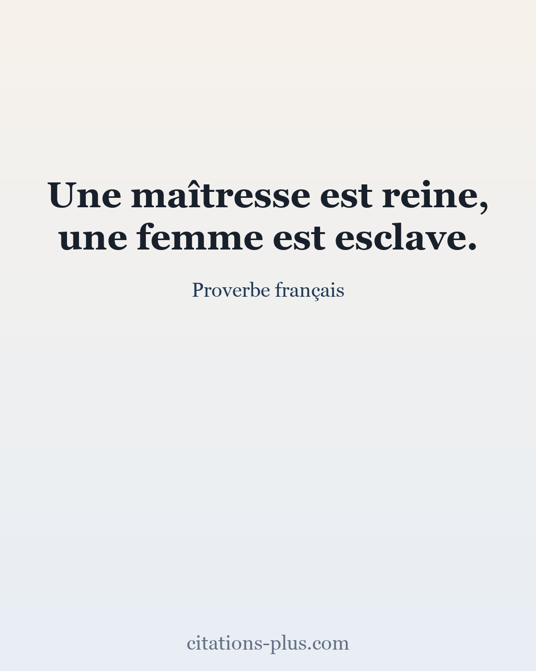 Carte Premium clair — Proverbe français