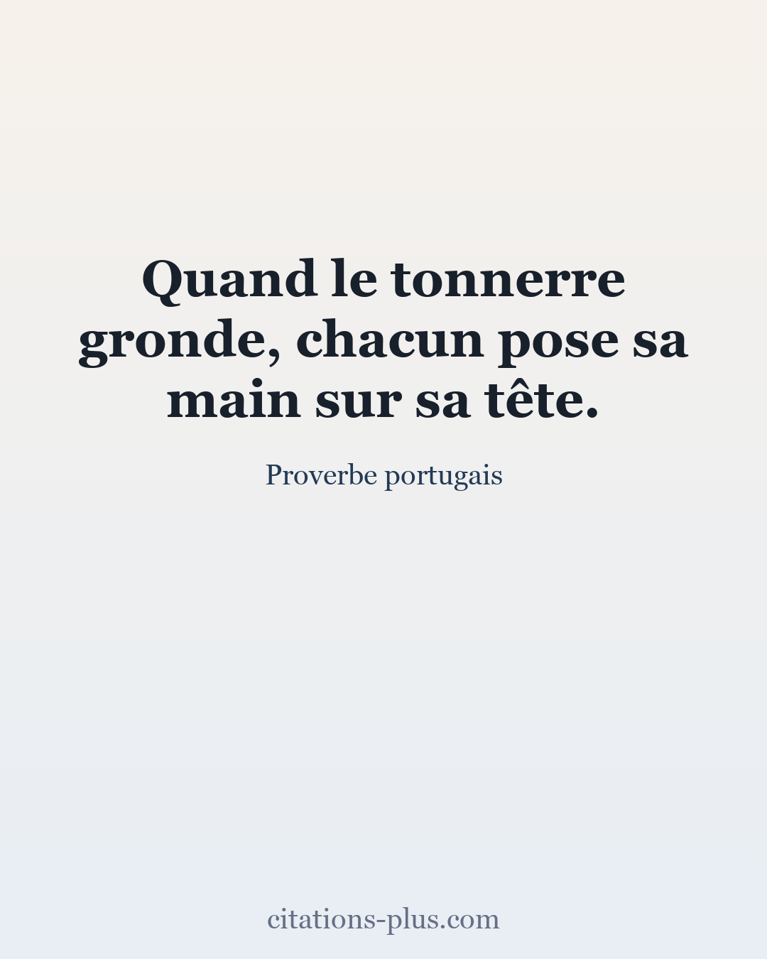 Carte Premium clair — Proverbe portugais