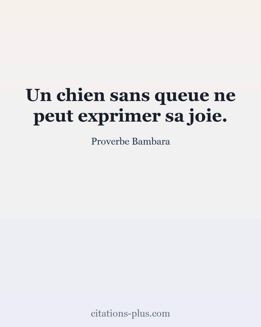Carte Premium clair — Proverbe Bambara