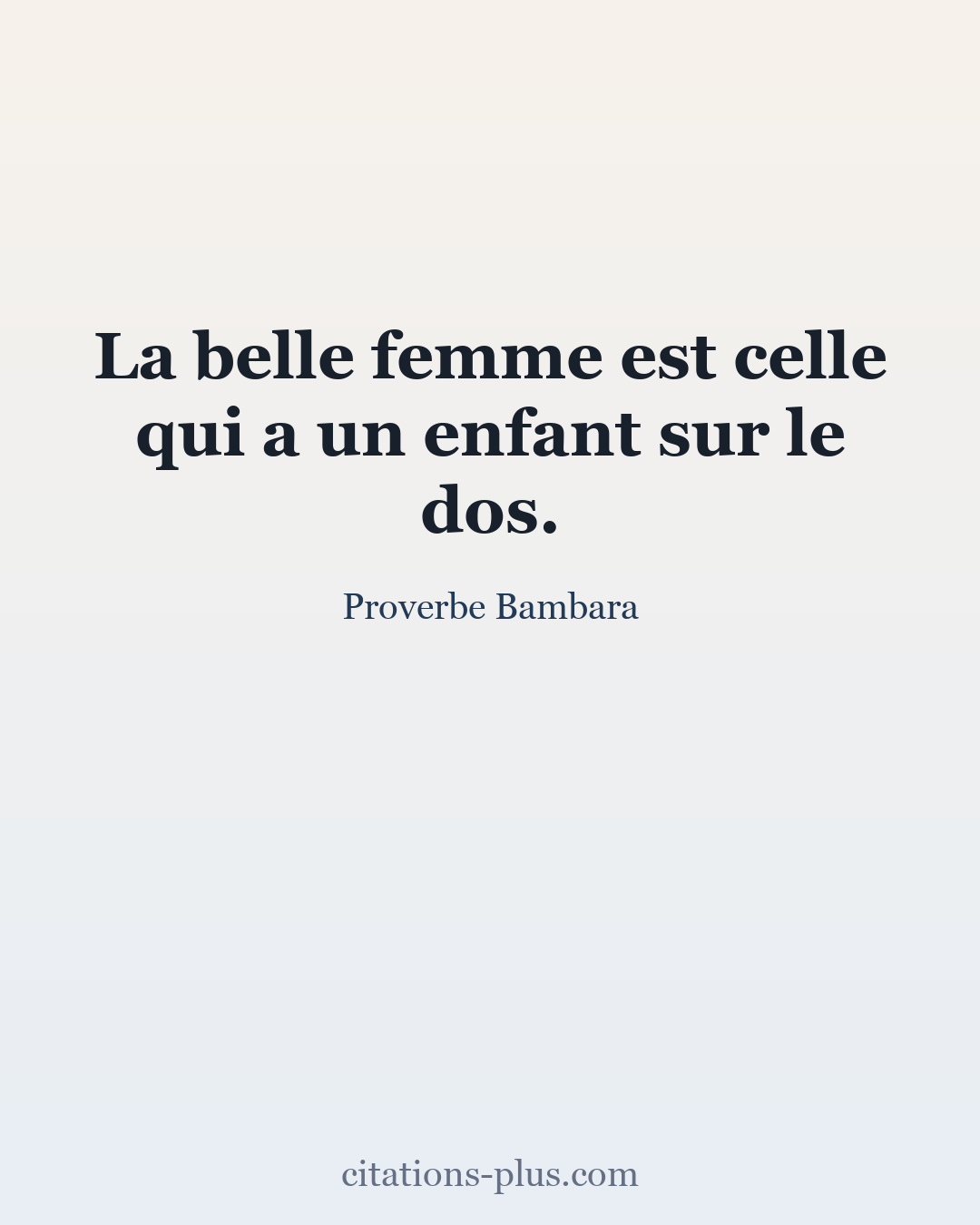 Carte Premium clair — Proverbe Bambara