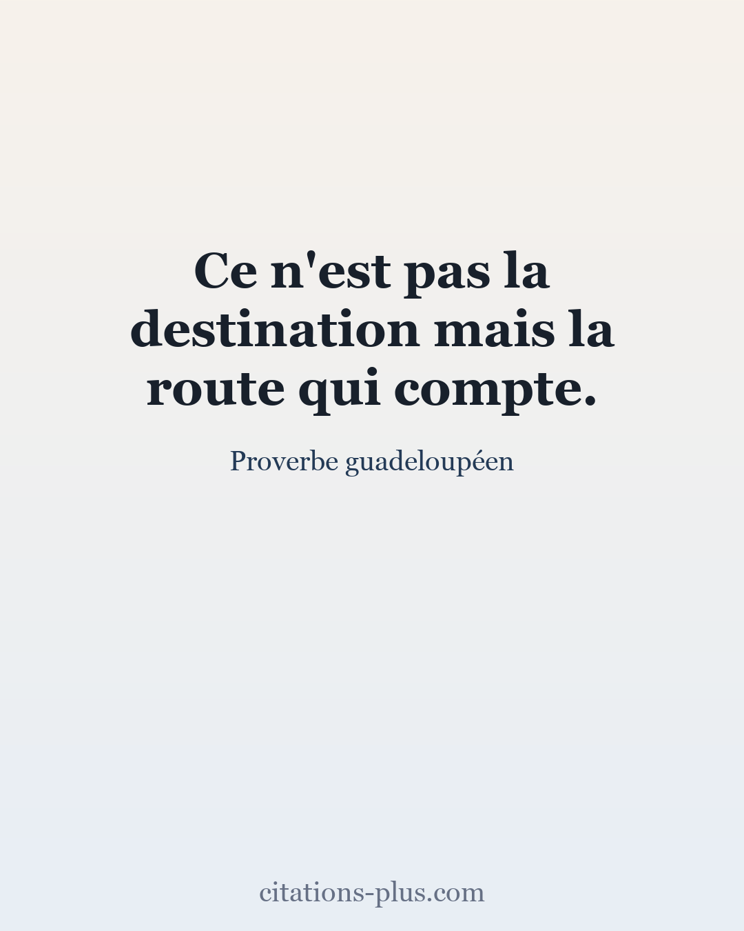 Carte Premium clair — Proverbe guadeloupéen